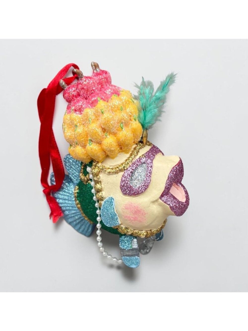 Katherines Collection Ornament Carmen Miranda Fish Glitter Christmas Holiday
